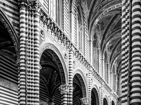 Interior of Santa Maria Assunta Cathedral, Siena, Italy