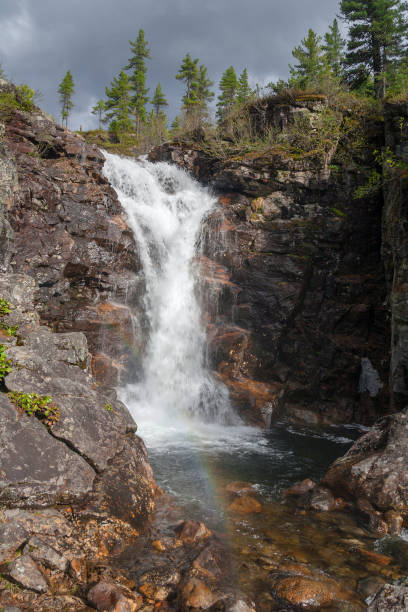 istock Waterfall in the mountains of Khamar-Daban 1141568689