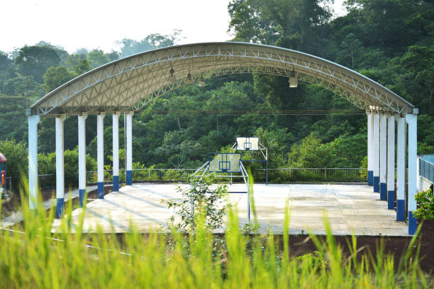 istock public roofed court with trees in background 1141570214