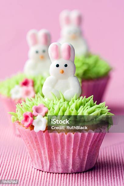 Easter Cupcakes Stock Photo - Download Image Now - Animal, Baby Rabbit, Baked