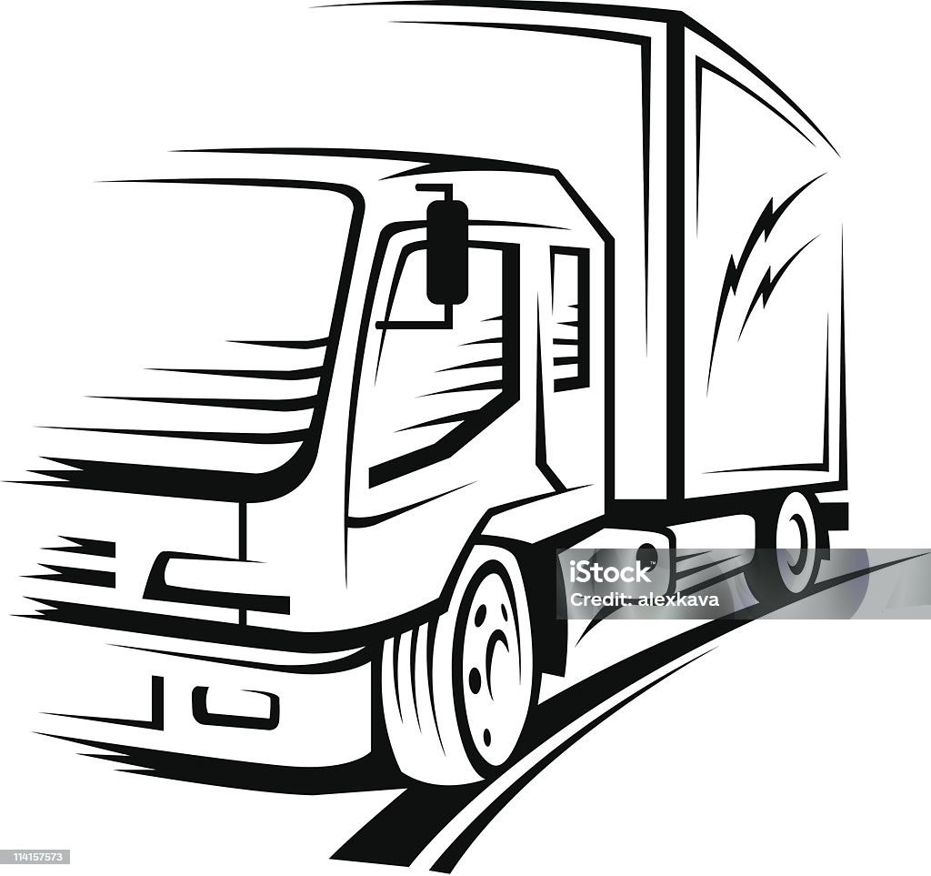 Camión de - arte vectorial de Camión de peso pesado libre de derechos