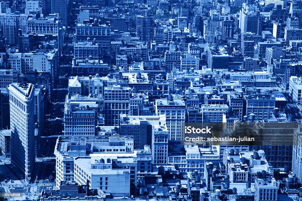 bird "s eye view of manhattan - Foto stock royalty-free di Affari