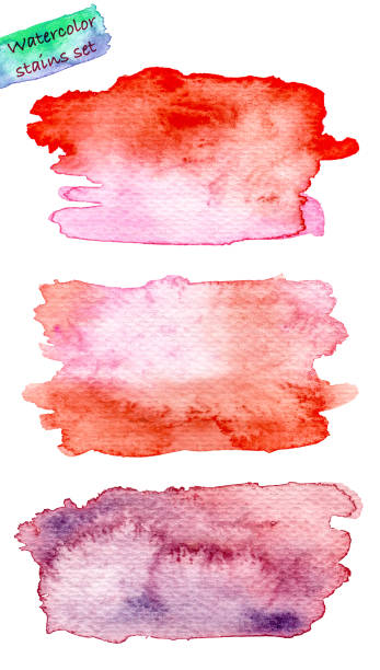 istock A set of abstract watercolor hand painted. 1141581297