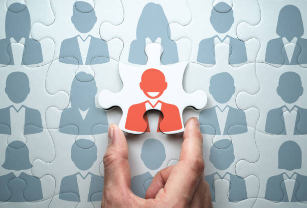 Selecting leader and building team. Business leadership concept.