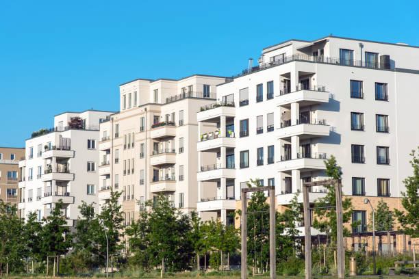 istock Modern white apartment houses 1141586118