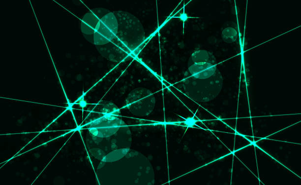 istock Abstract background with green twinkling stars vintage. 1141586969