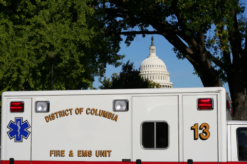 Ambulance near the US Capitol