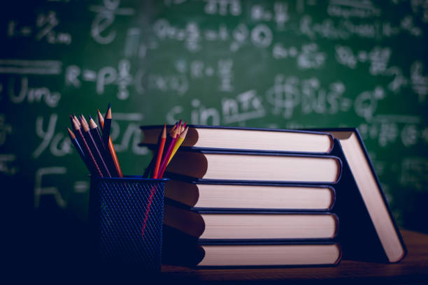 istock Educational equipment, boards and books Education concept With copy space 1141588861