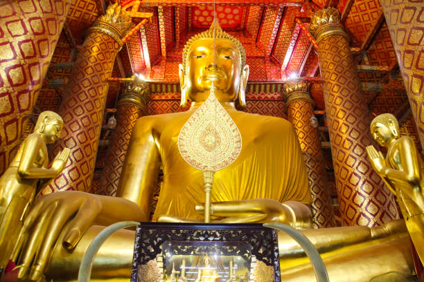 istock Big Golden Buddha Statue in Wat Phananchoeng, Ayutthaya, Thailand. 1141589992