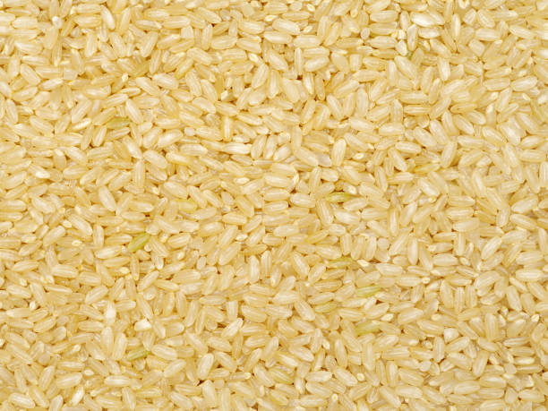 istock Background of short grain brown rice 1141596511