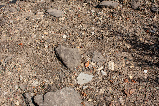 istock Old construction debris lies on the ground 1141596530