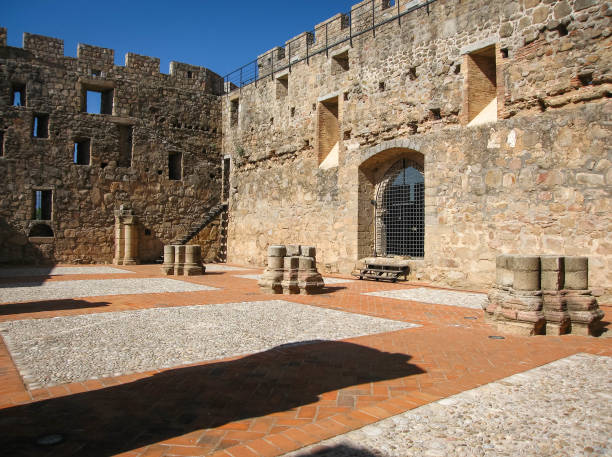 ruines du château d’adrada, avila, castilla y leon, espagne - avila photos et images de collection