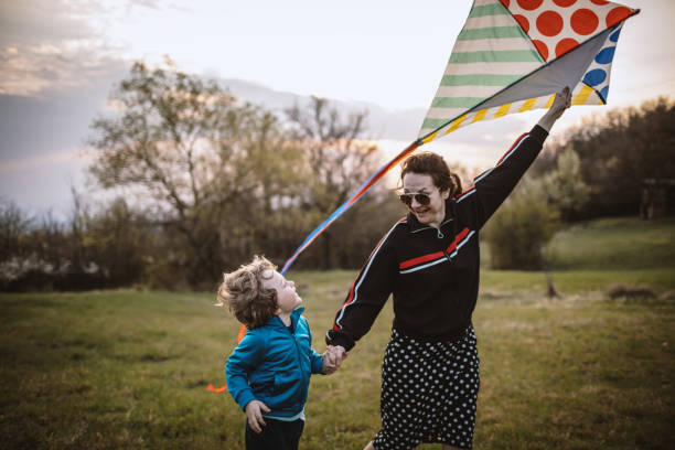 istock Mother and son playing in nature 1141599032