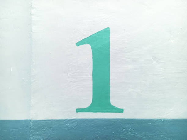 istock green number 1 on a white wall 1141606785