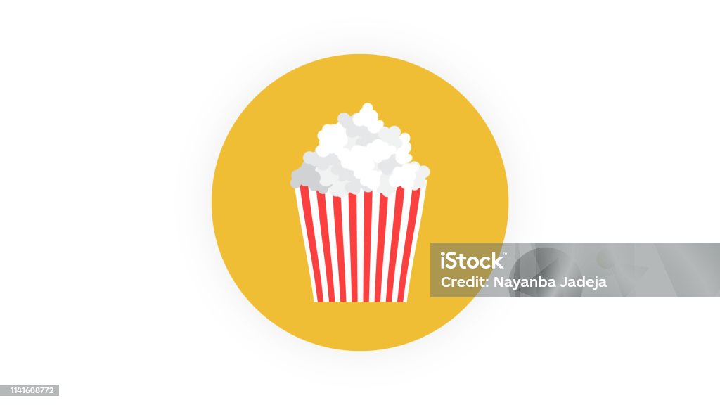 Popcorn Cup Icon Popcorn stock vector