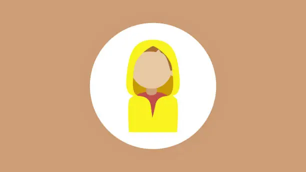 Vector illustration of Raincoat vector flat icon