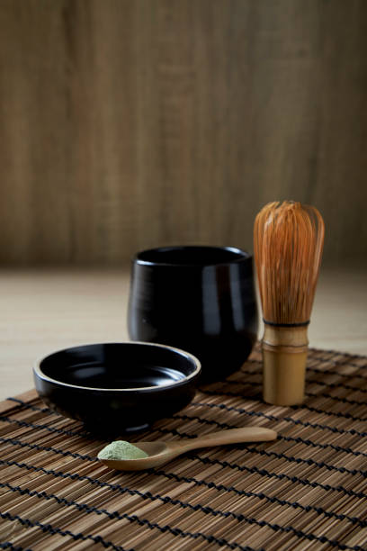 istock Matcha green tea on wood background 1141609106