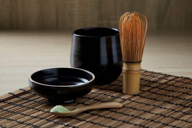 istock Matcha green tea on wood background 1141609116