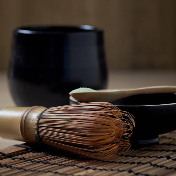 istock Matcha green tea on wood background 1141609162