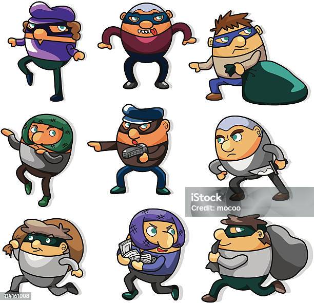 Cartoon Thief Icon Stock Illustration - Download Image Now - Burglar, Dishonesty, Adult