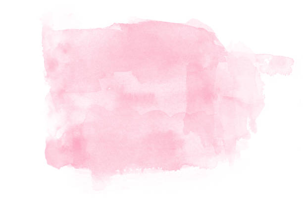 aquarelle sur le fond blanc - coral pink abstract paint photos et images de collection