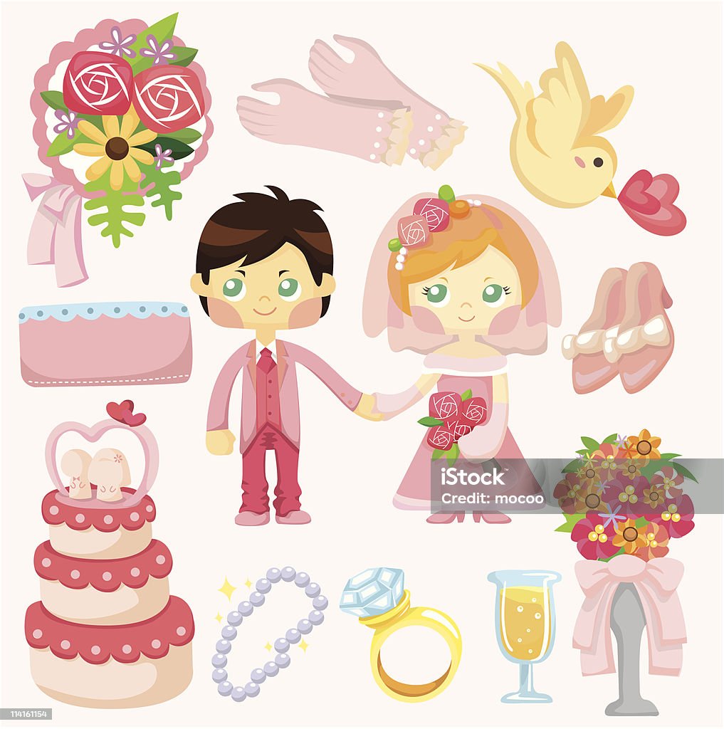 cartoon wedding element icon  Adult stock vector