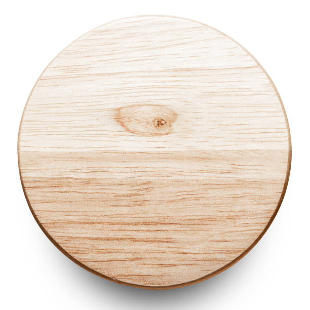 istock Wooden plate isolated on white background. 1141612499