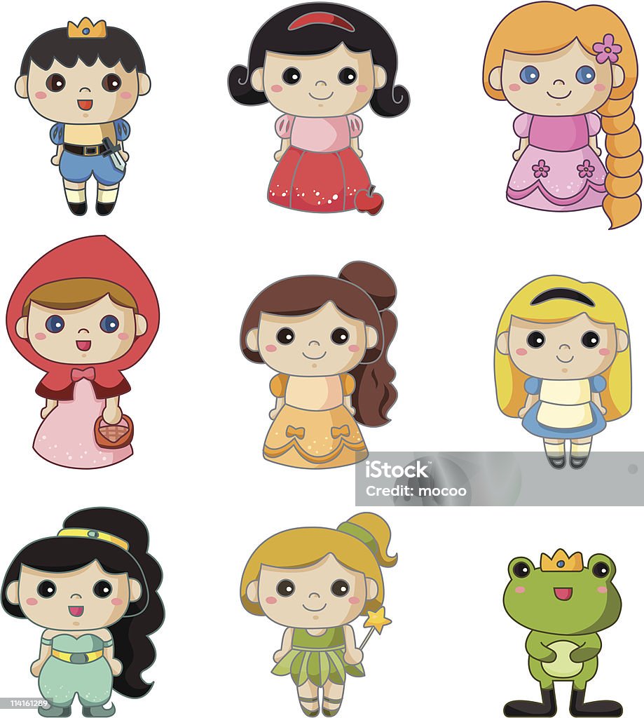 Set Of Disney Cartoons Characters Stock Illustration - Download Image Now -  Princess, Characters, Cartoon - iStock