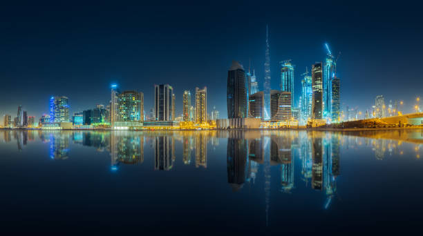istock Panoramic view of Dubai Business bay, UAE 1141613774