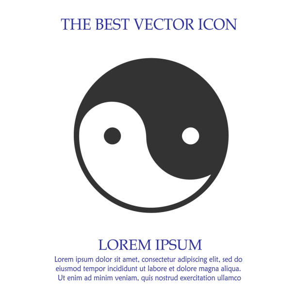 Ying yang symbol vector icon. Verctor illustration EPS 10. Ying yang symbol vector icon. Verctor illustration EPS 10. jin jang stock illustrations