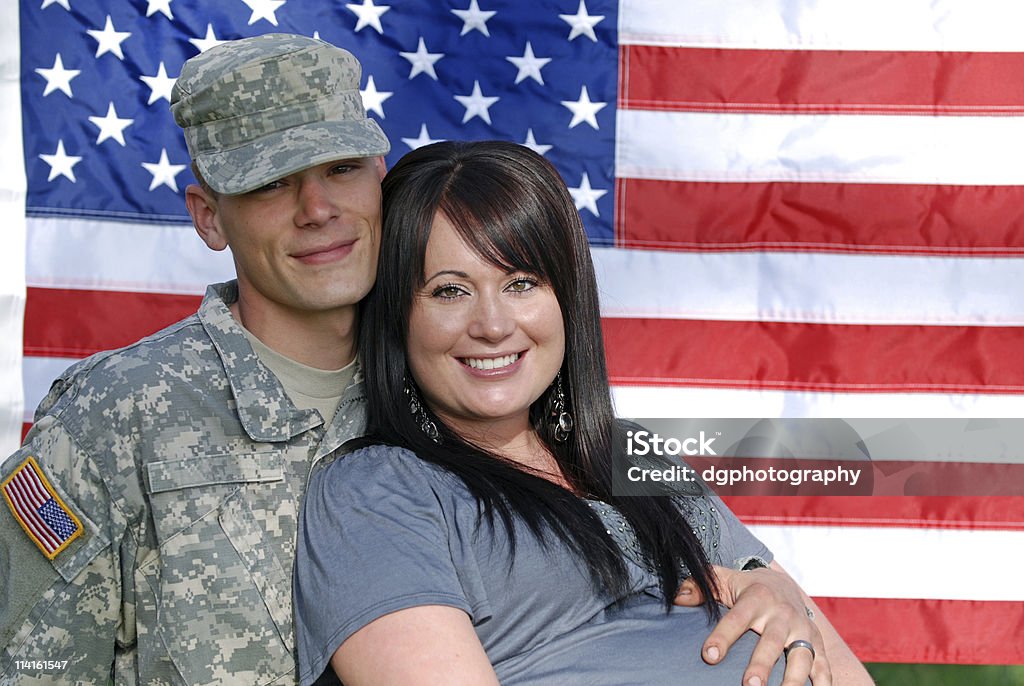 Patriotic Couple  Adult Stock Photo