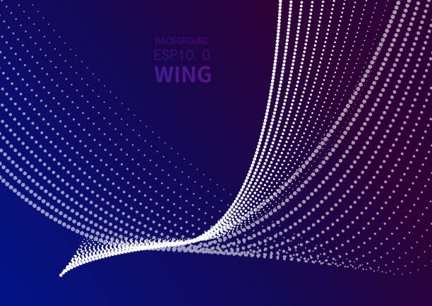 ilustrações de stock, clip art, desenhos animados e ícones de vector abstract flying background, particle background, abstract bird - bird wings