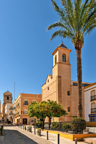Cityscape of old town Vera in Andalusia, Spain. stock photo