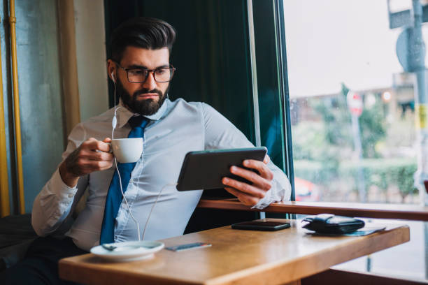 istock Young businessman working outside the  office 1141621188