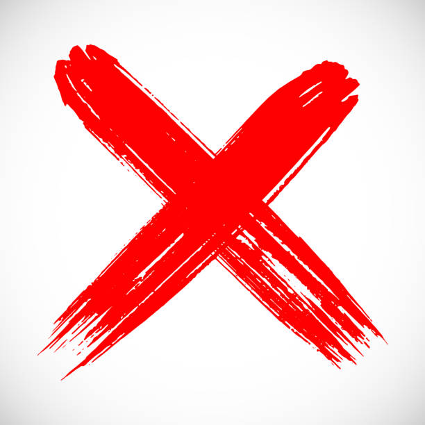istock Dirty grunge hand drawn with brush strokes cross x vector illustration isolated on white background. Mark graphic design. Check mark symbol NO button for vote in check box, web, etc. 1141621673