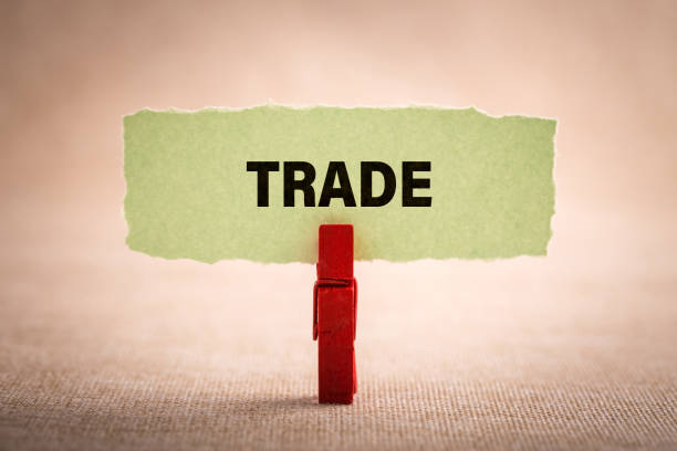 istock Trade on paper with office table. 1141626705