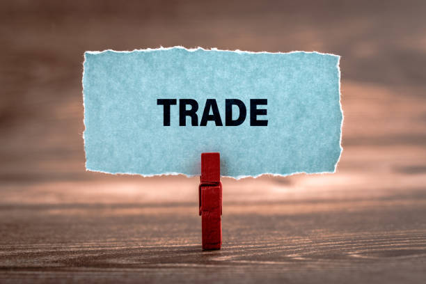 istock Trade on paper with office table. 1141626707