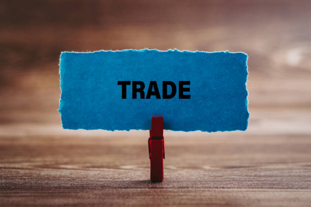 istock Trade on paper with office table. 1141626712