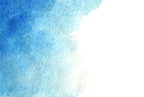 blue watercolor wash blue watercolor gradient wash background spreading illustrations stock illustrations