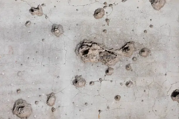 Wall where the bullet remains