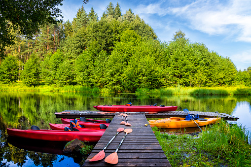 Vacations in Poland - canoeing at Krutynia river, Masuria region