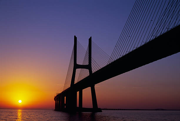 istock Vasco da Gama Bridge at sunrise 114163649