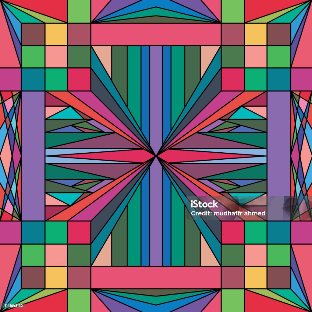 Abstract Colorful And Creative Geometric Pattern Stock Illustration ...