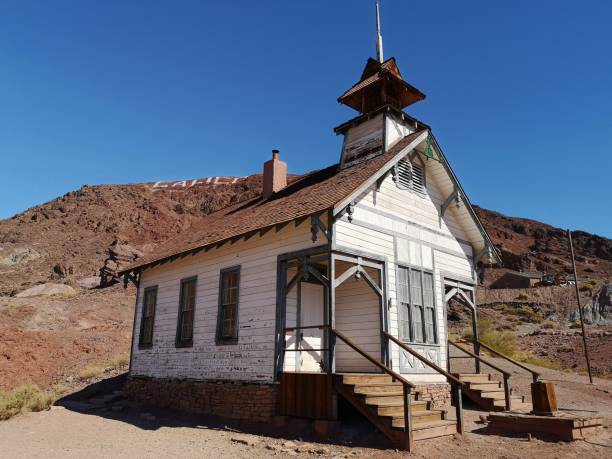 18 october 2018, Yermo, California. USA: Old school in Calico Ghost town