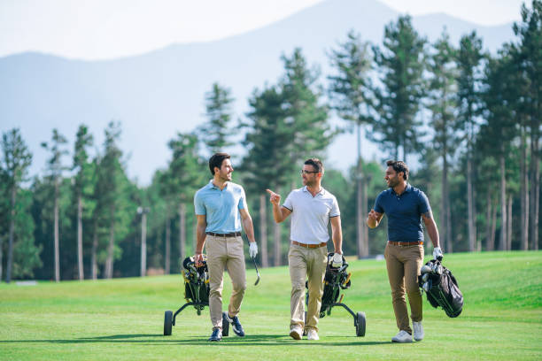 istock Friends Playing Golf on a Beautiful Sunny Day 1141649529