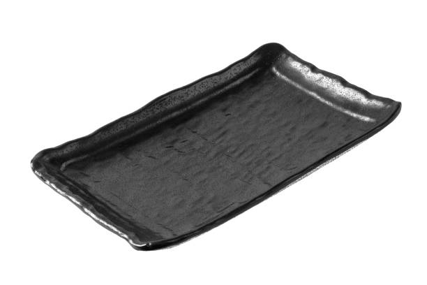 istock black plate isolated on white background with clipping path 1141651381