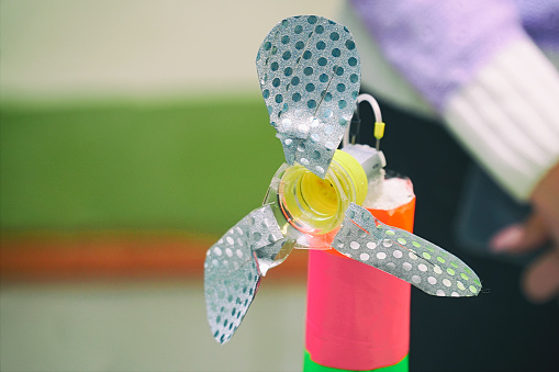 Simple homemade propeller made by a child