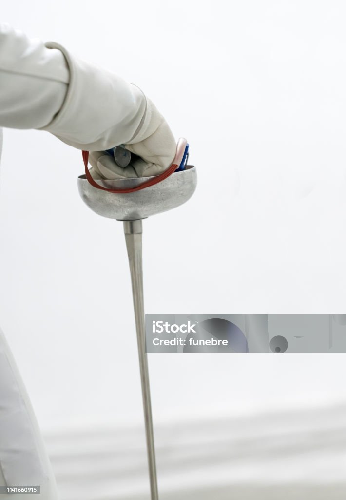 Fencing sport Fencing - Sport,, Adult, Adults Only, Aggression, Equipment, Adult Stock Photo