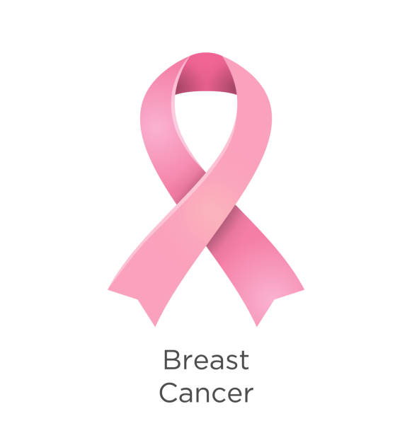 유방암 인식의 달 10 월에. 핑크 컬러 리본 암 인식 제품. 벡터 일러스트입니다. 고립 된 흰색. - genetic screening stock illustrations