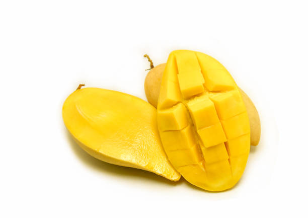 istock Slice mango isolated on white background - tropical fruit 1141666419